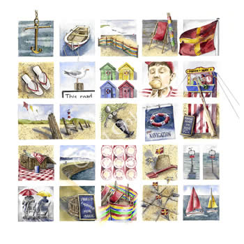 The seaside alphabet print